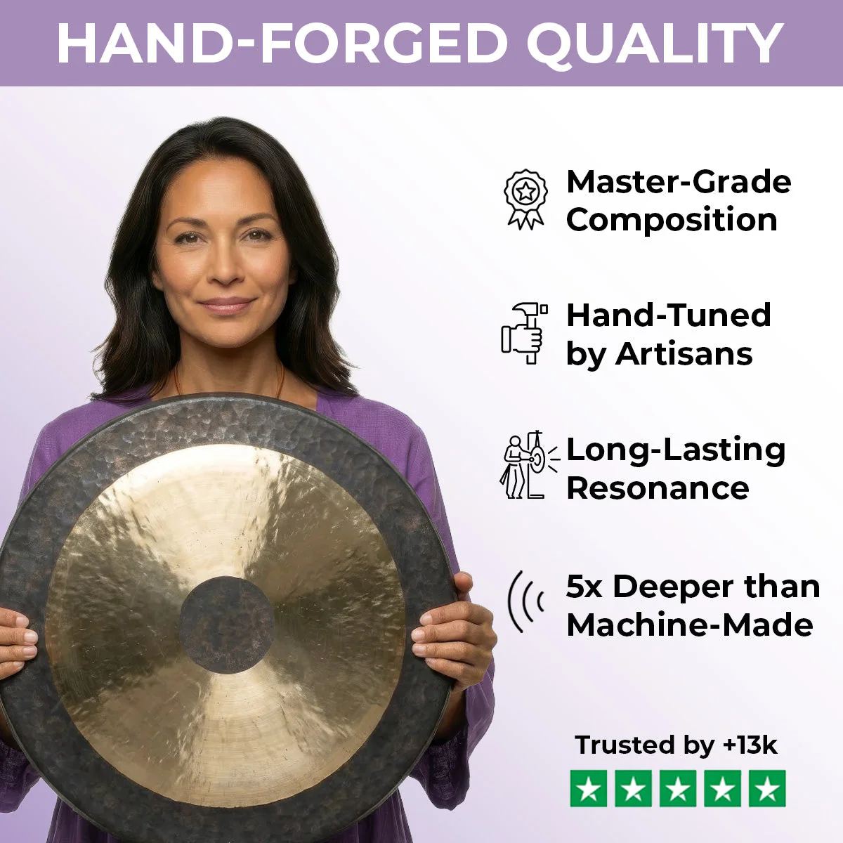 38" Deep Sound Chinese Gong - Includes Beater - Image 6