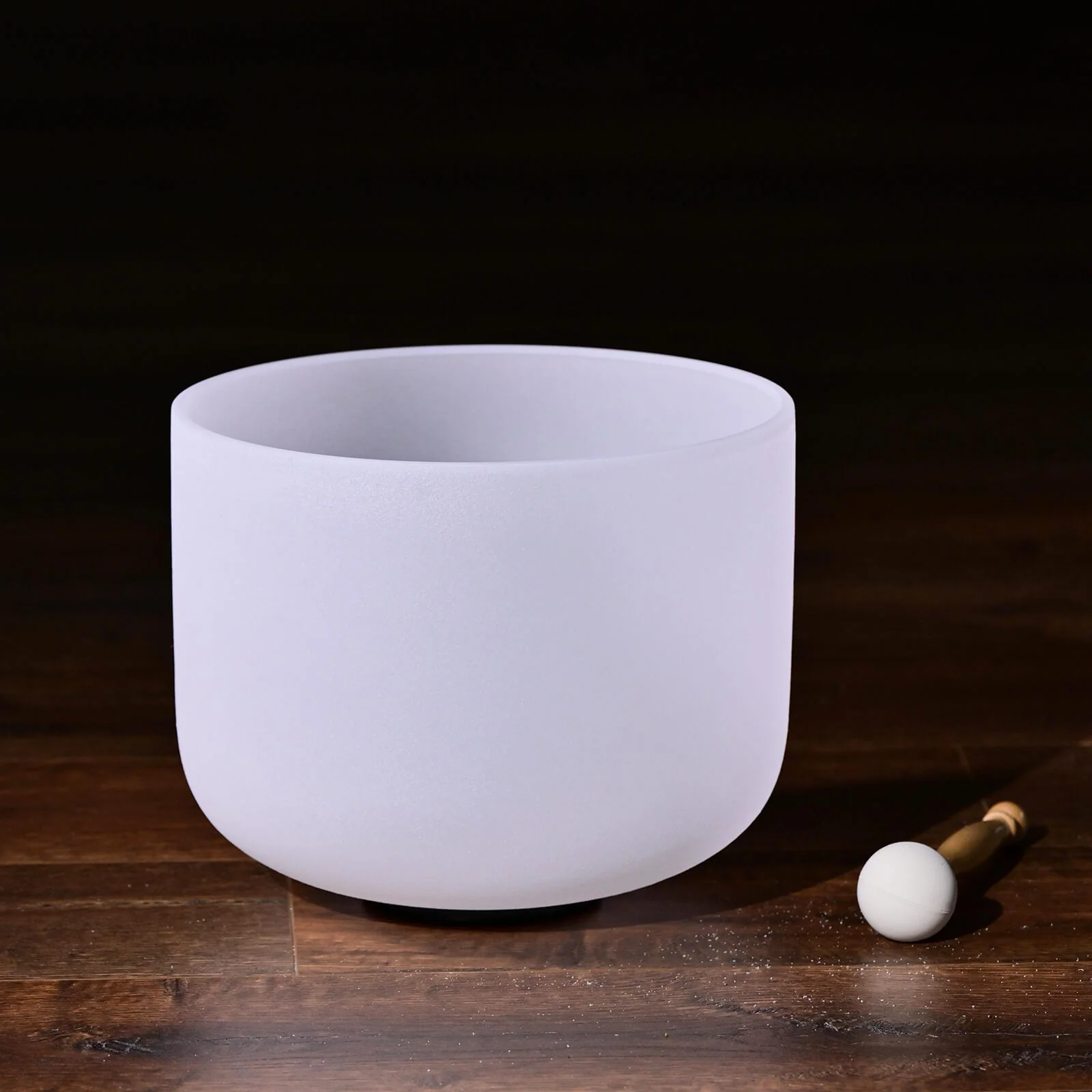8" White Quartz Crystal Singing Bowl - Image 12