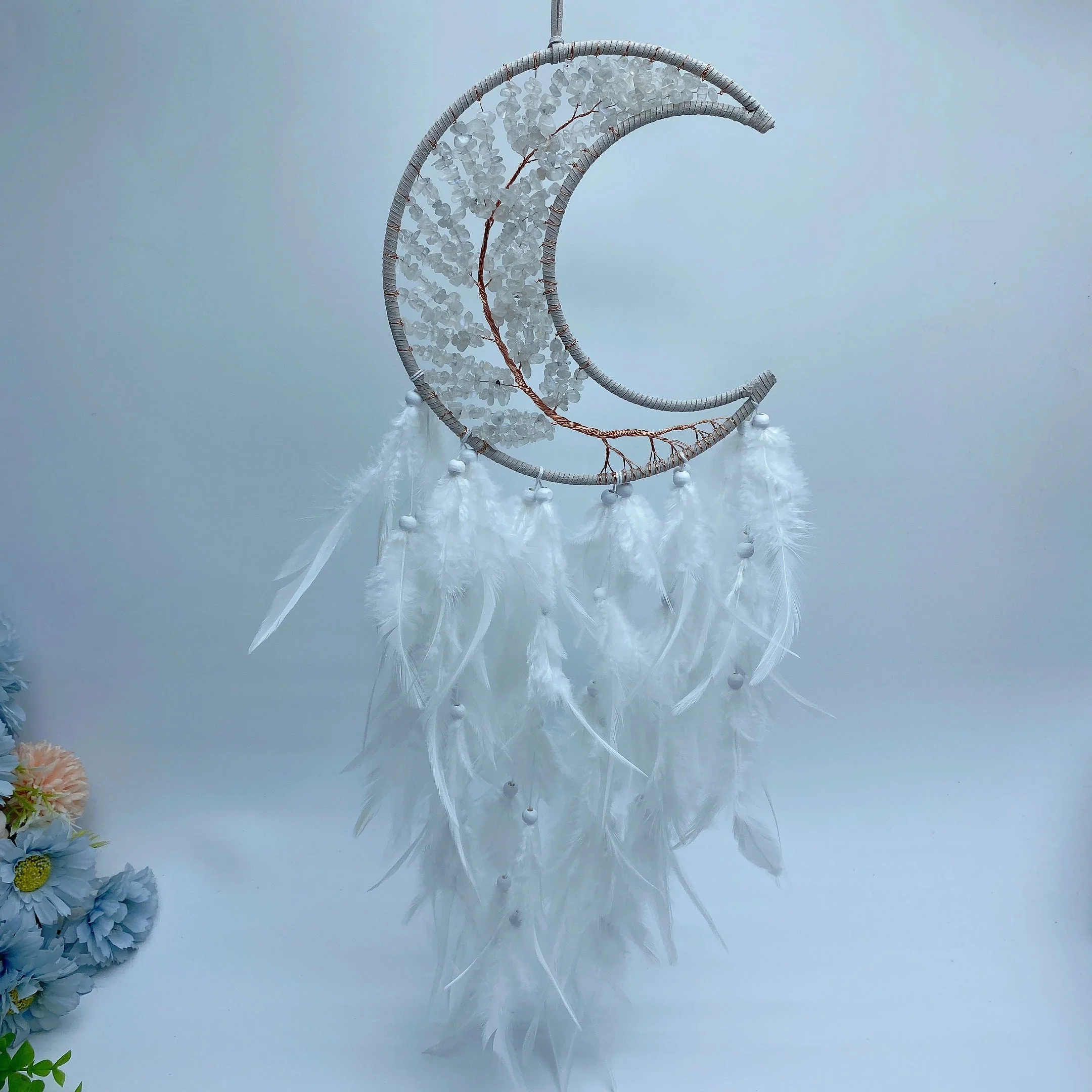 20-inch Mixed Crystal Tree Moon Dreamcatcher - Image 12