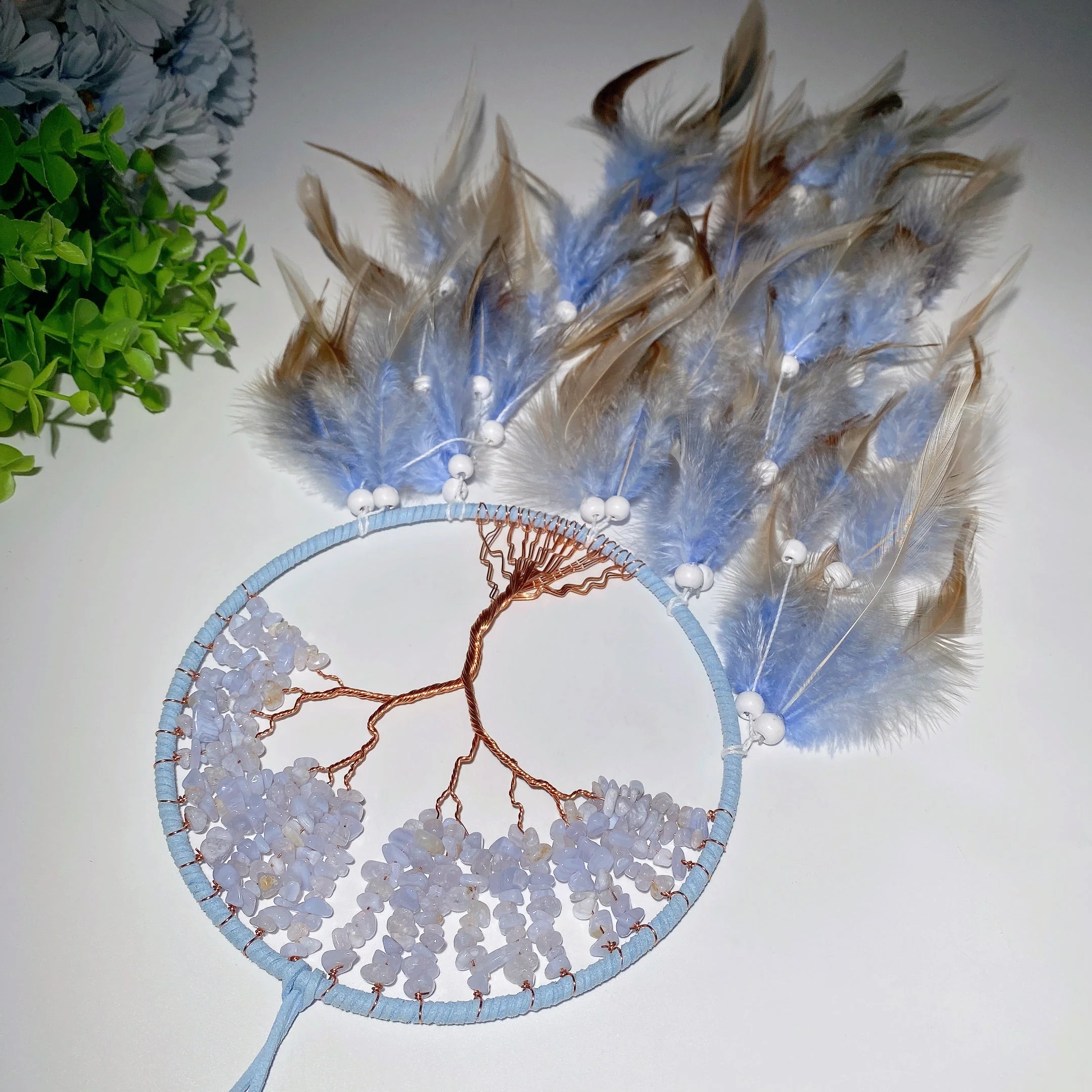 20-inch Mixed Crystal Tree Moon Dreamcatcher - Image 3