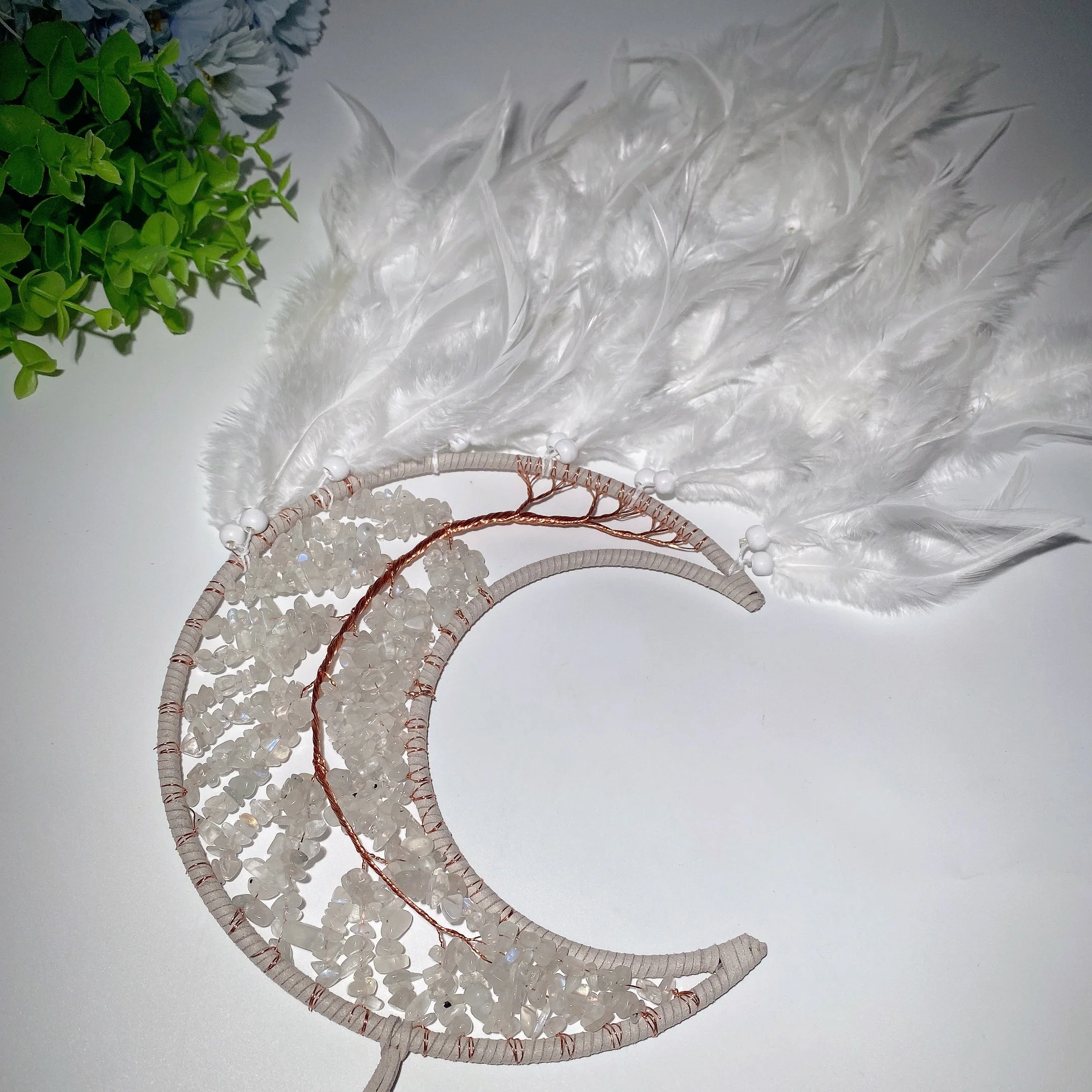20-inch Mixed Crystal Tree Moon Dreamcatcher - Image 5