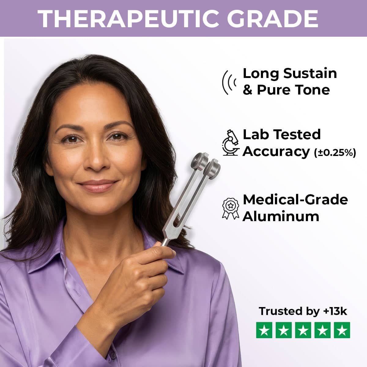 DNA Nucleotide Tuning Fork set for Biofield Therapy - 4pc - Image 6