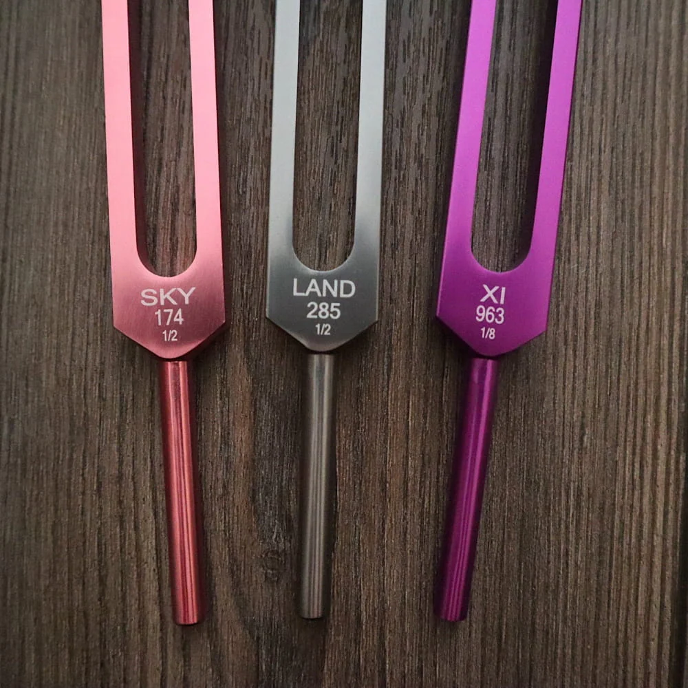 Professionally Tuned Solfeggio Forks 9pc Set - Chakra Engrams - Image 11